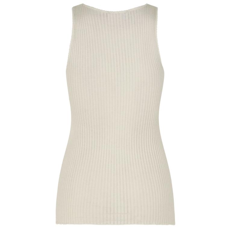 Rosemunde Ribbet Top, Ivory 